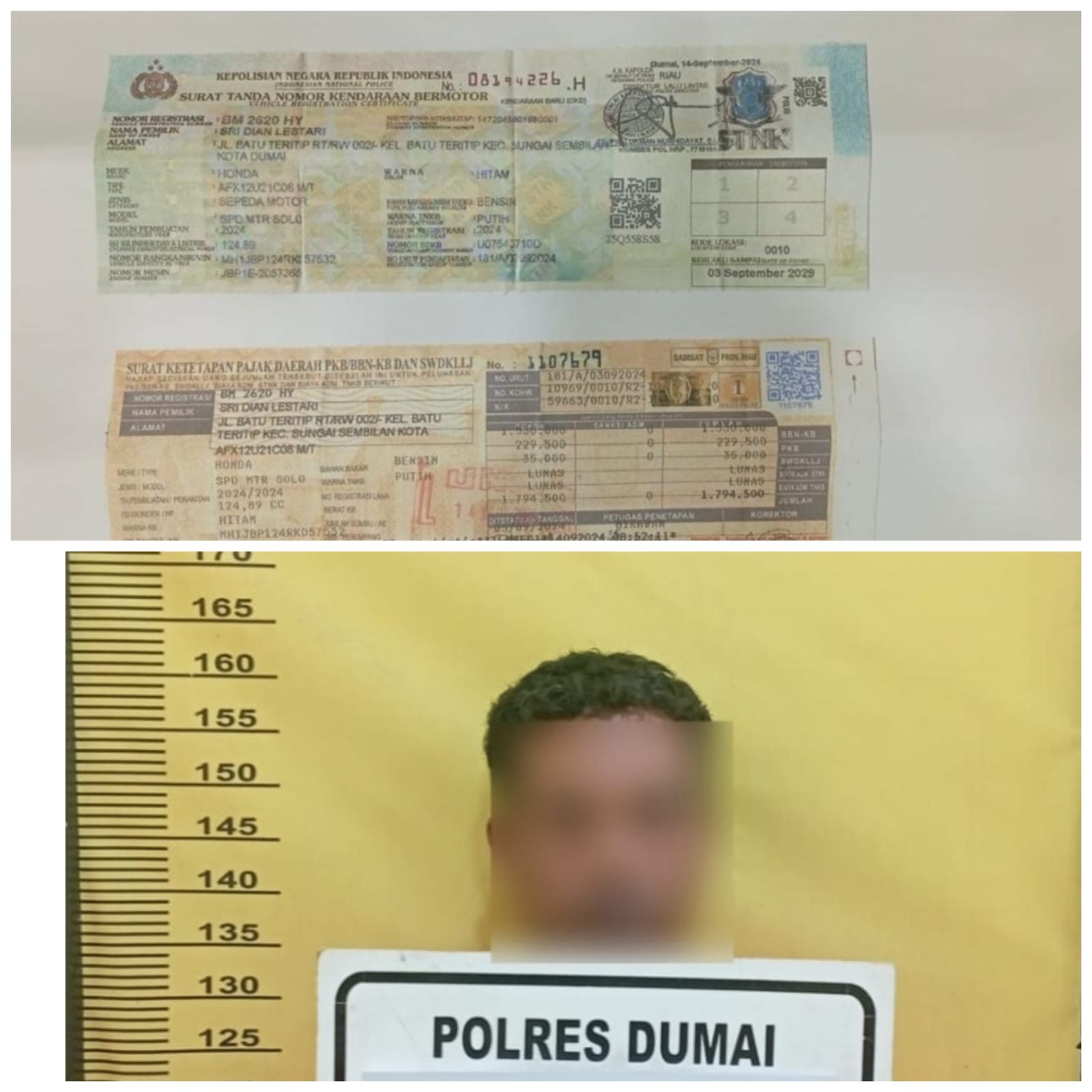 Polsek Sungai Sembilan Ungkap Kasus Penggelapan Sepeda Motor Pelaku Diamankan di Sinaboi