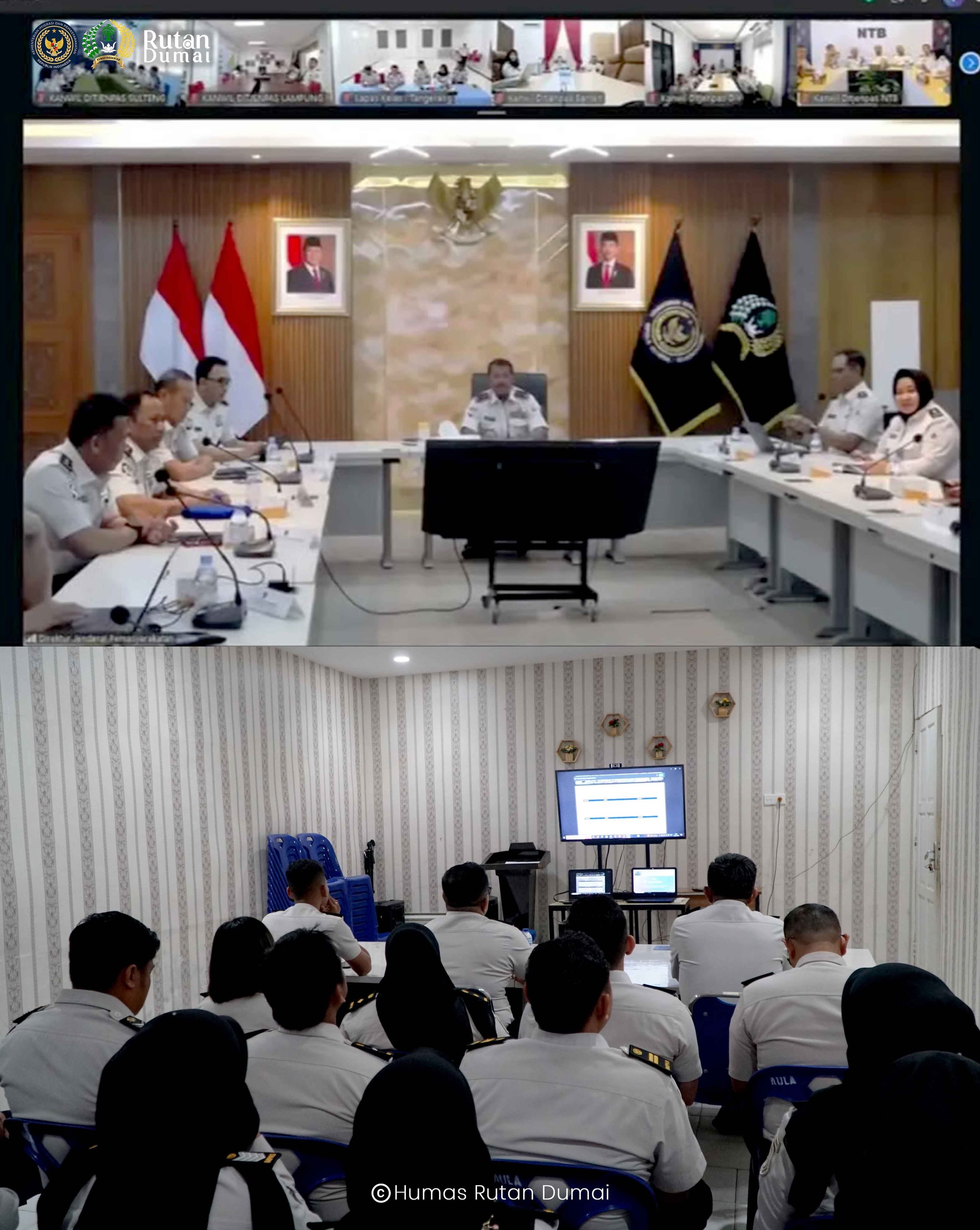 Rutan Dumai Ikuti Zoom Arahan dari Dirjenpas