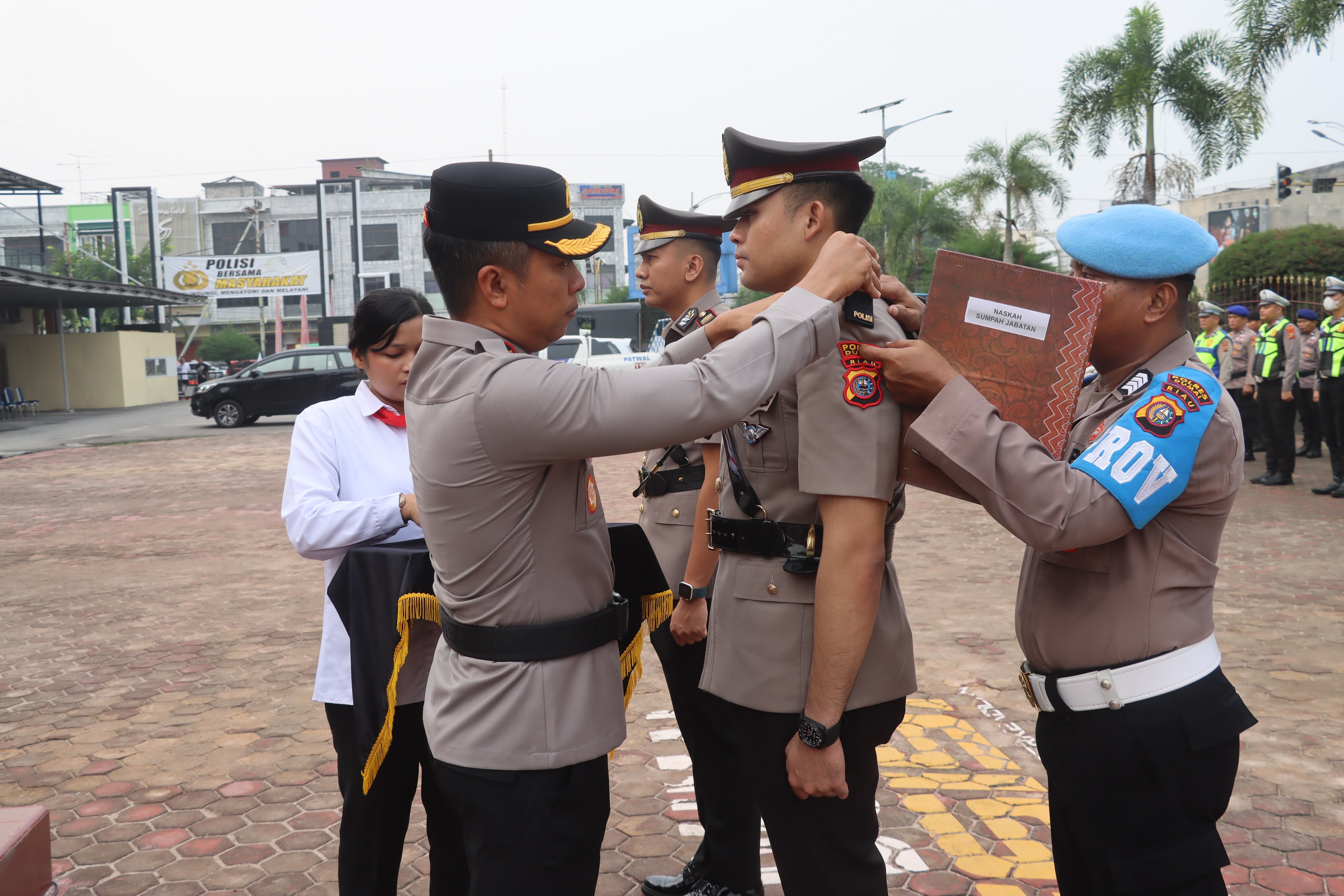 Polres Dumai Gelar Sertijab Kasat Lantas Sekaligus Pelepasan Purnabakti Personel