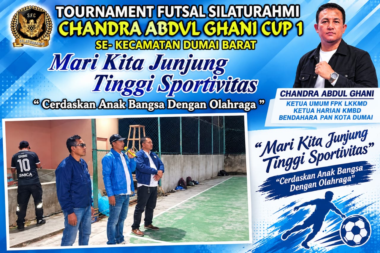 Dumai Barat Gelar Turnamen Futsal, Ichan AG Tekankan Sportivitas dan Prestasi