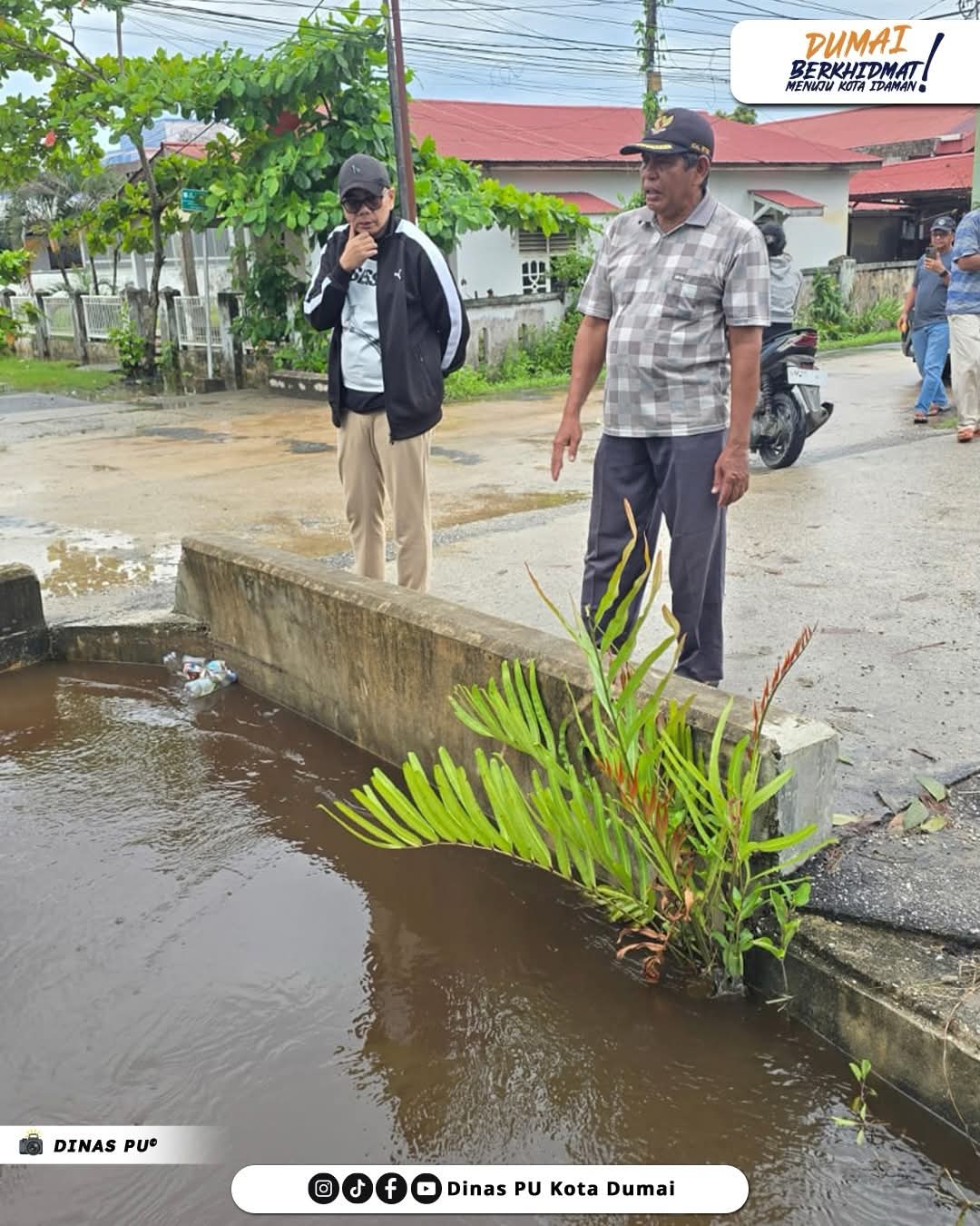 Hujan Intensitas Tinggi, Dinas PU Dumai Tinjau Sejumlah Titik Banjir