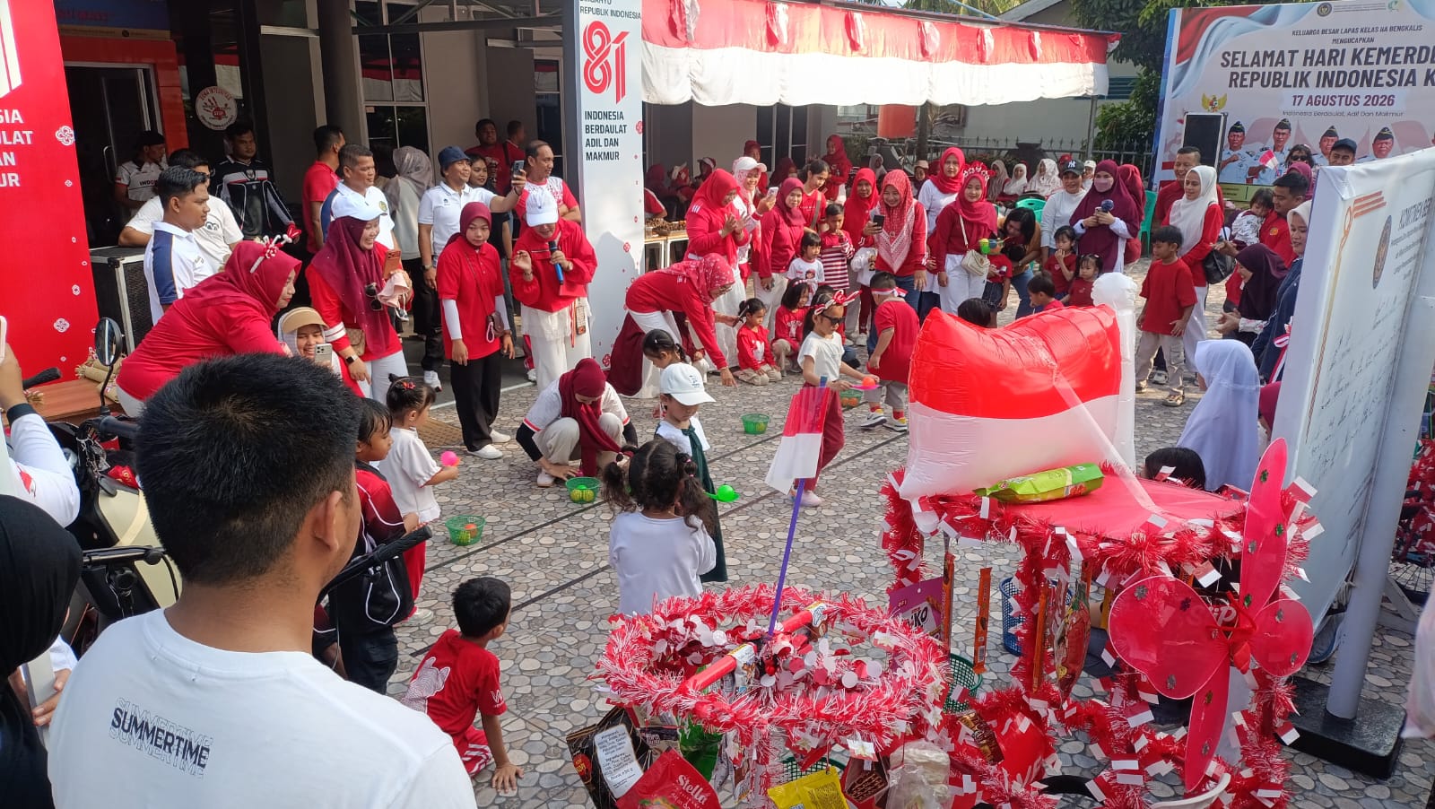 Lapas Bengkalis Semarakkan HUT RI dengan Fun Walk