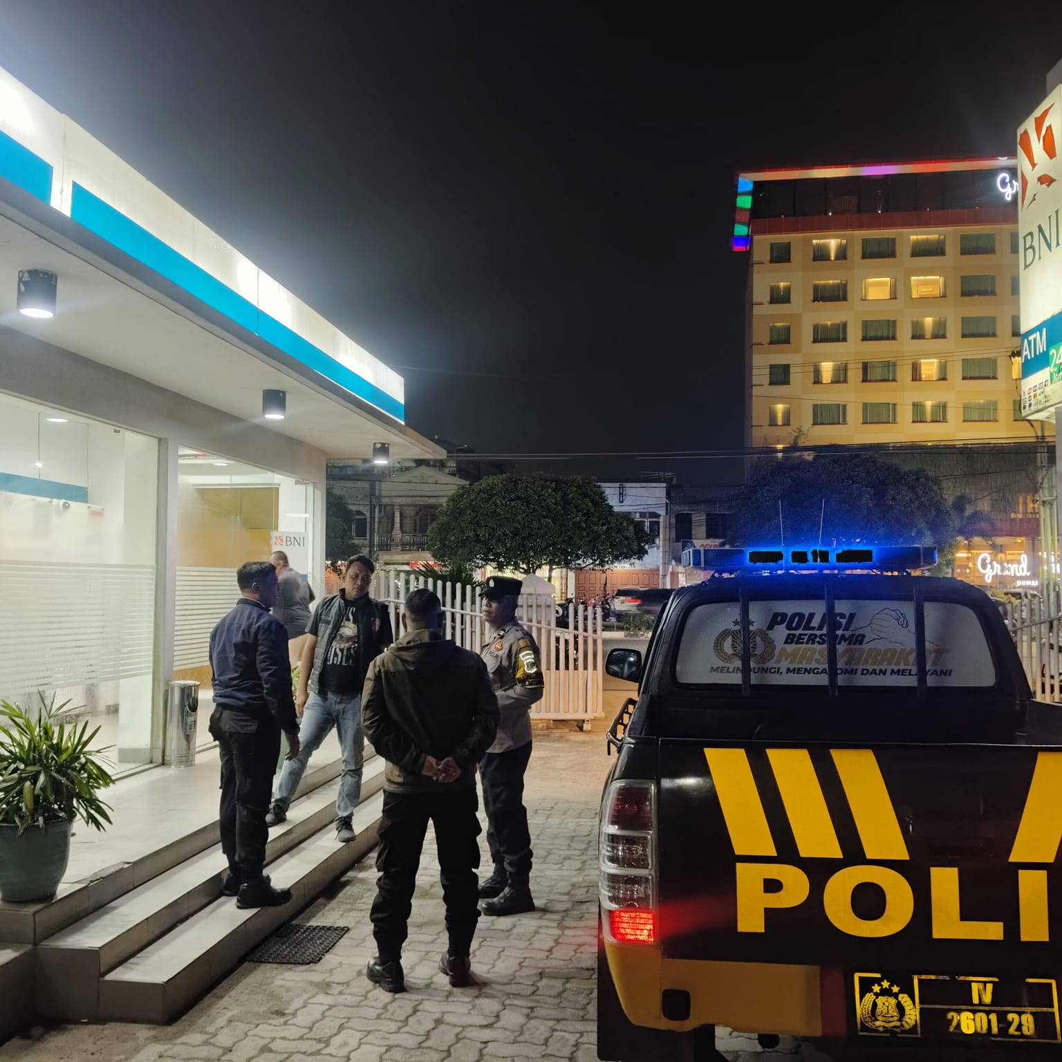 Polsek Dumai Timur Bergerak Malam Hari, Sisir Titik Rawan Kejahatan