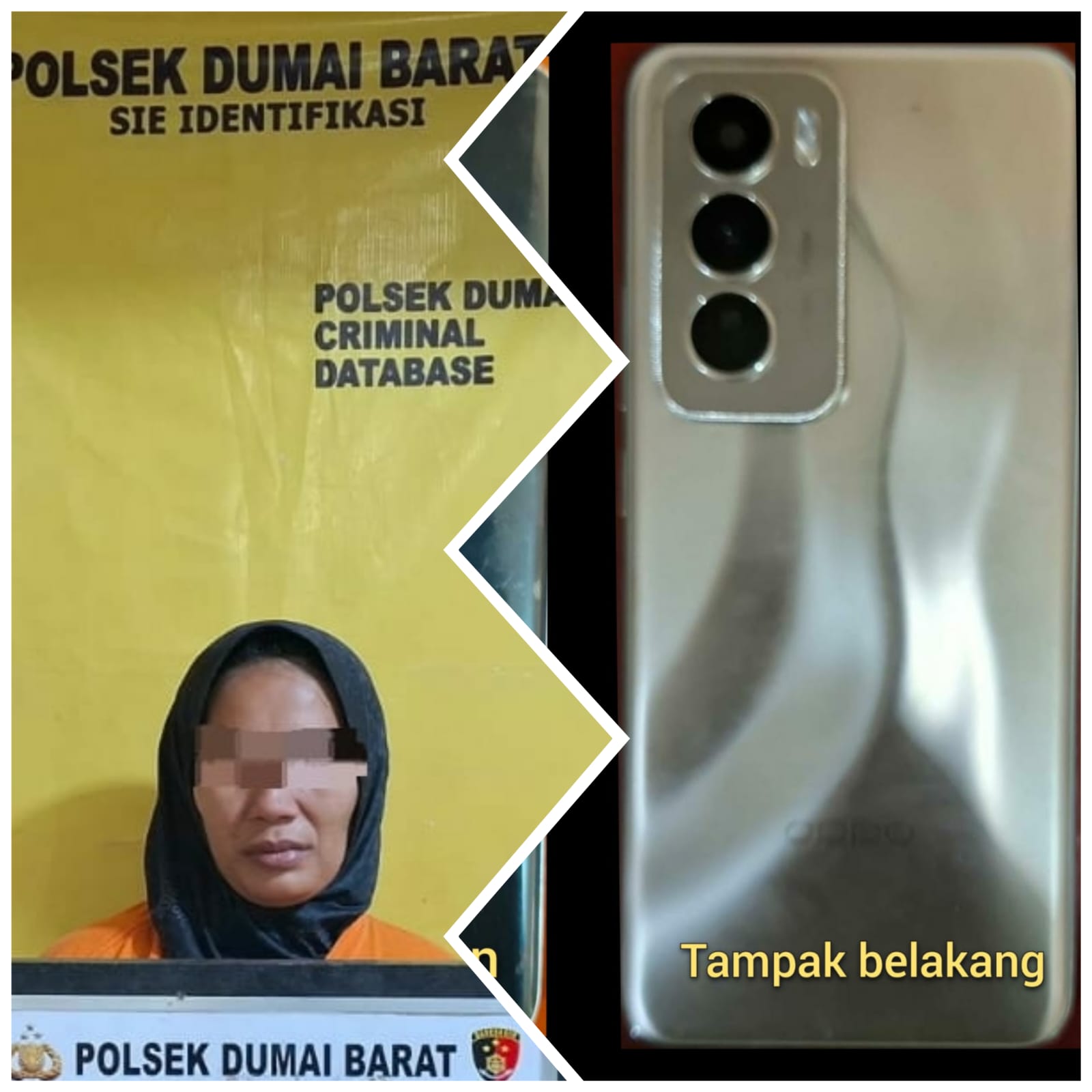 Polsek Dumai Barat Ungkap Dugaan Penadahan, Satu Unit OPPO Reno 12 Diamankan
