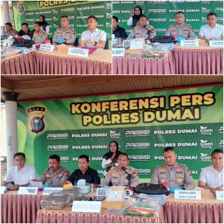 Polsek Bukit Kapur AKP Boy Setiawan Bongkar Pondok Penyimpanan Narkotika  