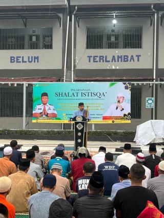 Satukan Doa dan Harapan Lapas Bengkalis Gelar Sholat Istisqa Bersama Warga Binaan