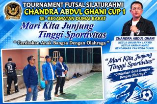 Dumai Barat Gelar Turnamen Futsal, Ichan AG Tekankan Sportivitas dan Prestasi