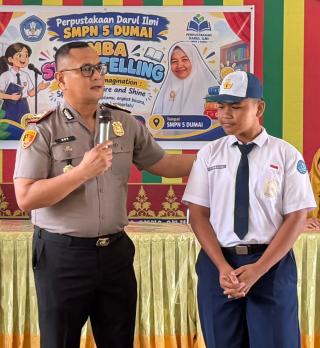 Kapolsek Bukit Kapur Boy Setiawan, Ingatkan Pelajar Bahaya Hoaks, Narkoba dan Bullying