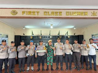 HUT ke-81 TNI, Kapolsek Bukit Kapur Sambangi Arhanud 004/WSBY