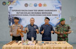 Perkuat Deteksi Dini Rutan Dumai Gelar Razia Gabungan Bersama APH