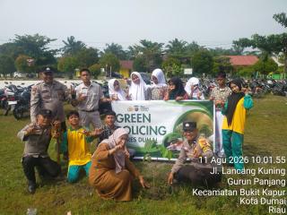 Polsek Bukit Kapur Gelar Green Policing di SMAN 7 Dumai