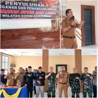 Camat Dumai Barat Tegaskan Komitmen Bersama Lawan Karhutla saat Sambut Tim Penyuluh Mabes TNI