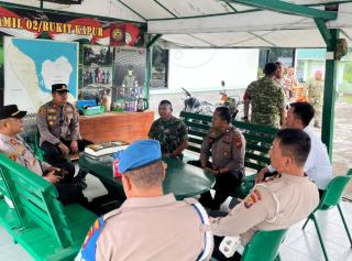 Kapolsek Bukit Kapur dan Medang Kampai Sambangi Mako Koramil