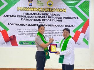 Polres Dumai dan Politeknik Kelautan dan Perikanan Dumai Perkuat Sinergi