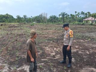 Bhabinkamtibmas Bukit Datuk Kawal Satu Hektare Jagung hingga Panen
