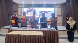 Polres Dumai Gelar Press Release, Ungkap 296 Cartridge Diduga Etomidate Senilai Rp888 Juta