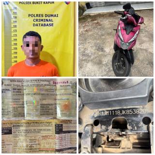 Polsek Bukit Kapur Ungkap Kasus Curanmor Satu Tersangka Diamankan